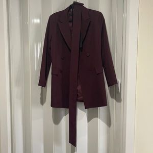 Burgundy blazer dress